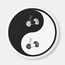 Yin Yang Knitting Magnet