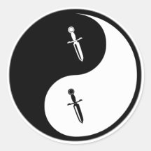 Yin Yang Knives Stickers