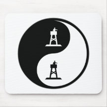 Yin Yang Lifeguarding Mouse Pad
