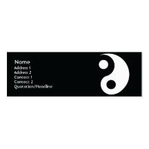 Yin Yang - maigre Cartes De Visite Personnelles