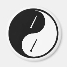 Yin Yang Oboe Fridge Magnet