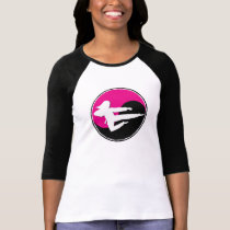 Yin Yang Pink Karate GIRL 1 t-shirts