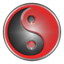 yin-yang-red stickers