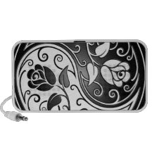 Yin Yang Roses Laptop Speakers