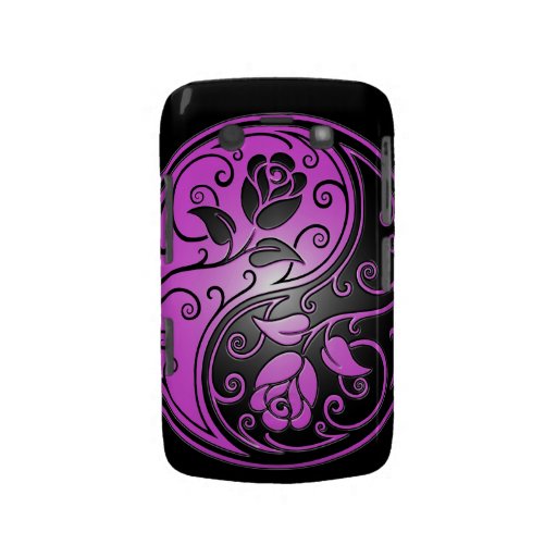 Yin Yang Roses, purple and black Case-Mate Blackberry Case