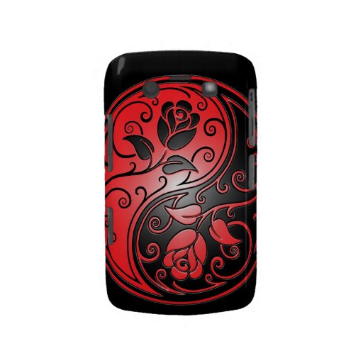 Yin Yang Roses, red and black Case-Mate Blackberry Case