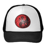 Yin Yang Roses, red and black Trucker Hats