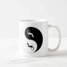 Yin Yang Salamander Coffee Mugs