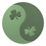 Yin Yang Shamrocks Sticker