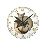 Yin Yang Siamese Cats Wall Clock