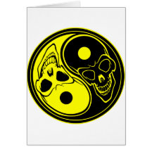 Yin-Yang Skull Tattoo Cards