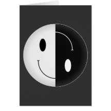 Yin Yang Smiley Greeting Cards
