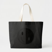 Yin Yang Smiley Tote Bags