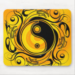 Yin & Yang Symbol Gold Mouse Pad