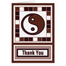 Yin Yang Tile thank you card