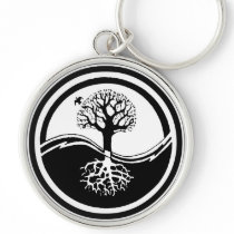 Yin Yang Tree Keychain