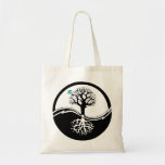 Yin Yang Tree Of Life Black & White Bag
