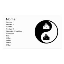 Yin Yang Urban Planning Business Card Templates
