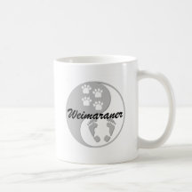 Yin yang weimaraner mug