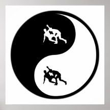Yin Yang Wrestling Print