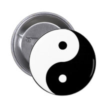 Yin Yang Ying Taoism Sign Chinese Taijitu Black Pins