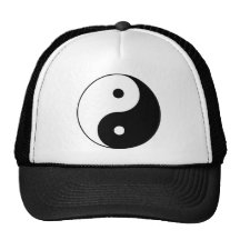 Yin Yang Ying Taoism Sign Chinese Taijitu Black Trucker Hats