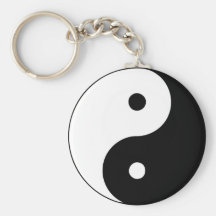 Yin Yang Ying Taoism Sign Chinese Taijitu Black Keychains