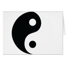 ying and yang icon card