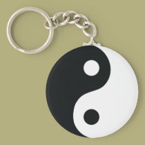 ying and yang icon keychains