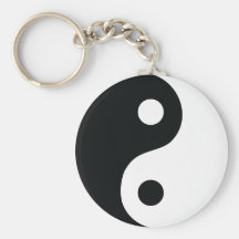 ying and yang icon key chains