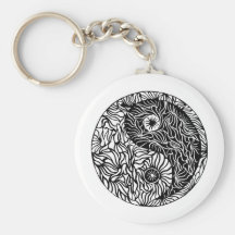 ying yang key chain