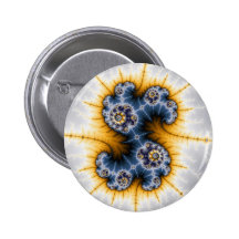 Yinyang Twister - Fractal Pinback Button