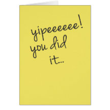 Yipeeeeee! you did it  Card