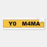 Yo Mama Registration Plate Bumper Stickers