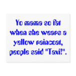 Yo mama so fat postcard