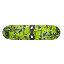 YOAQ urban green leaves & cartoon mask skateboard