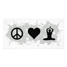 Yoga 3 personalized photo card