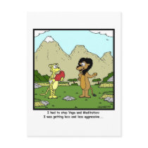 Yoga and Meditation: Lion Cartoon