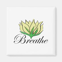 Yoga Breathe Fridge Magnet