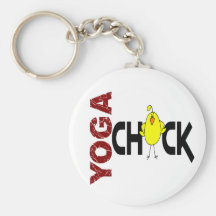 Yoga Chick 1 Keychain
