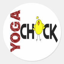 Yoga Chick 1 Round Sticker