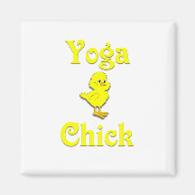 Yoga Chick Refrigerator Magnet
