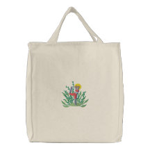 Yoga Embroidered Tote Bags