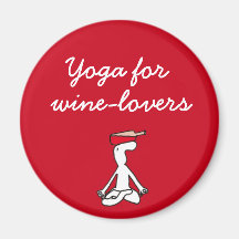 Yoga for Winelovers Red Magnet
