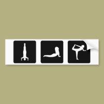 yoga icons bumper stickers