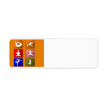 Yoga Icons Custom Return Address Labels