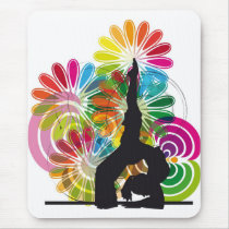 Yoga illustration mousepad