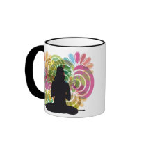 Yoga illustration mugs