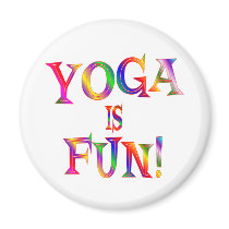 Yoga is Fun Fridge Magnet