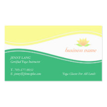 Yoga Lotus  Flower Business Card